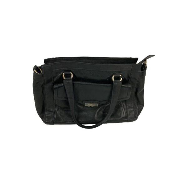 51.  Cole Haan Black Leather Handbag - Picture 2 of 5